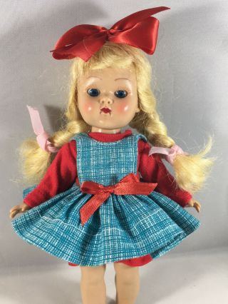 Vintage Vogue Tag Ginny Teal Jumper W - Red Top,  Bloomers & Hair Bow (no Doll)