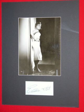 Eartha Kitt Autographed Vintage Matted Photo Cond