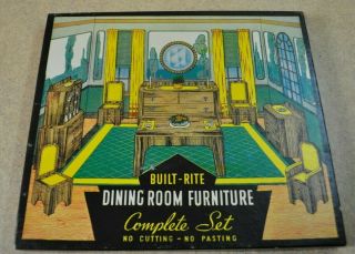 Built Rite Toy Furniture COMPLETE DINING ROOM SET No.  46 3