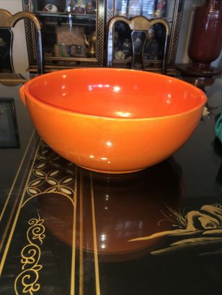 Gladding Mcbean Art Deco Large Orange Mixing Bowl Gmb Co.  Pottery Franciscan