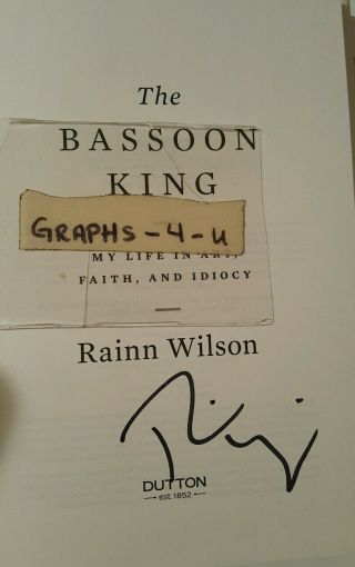 Rainn Wilson Signed Dwight Schrute Autograph The Office Proof A