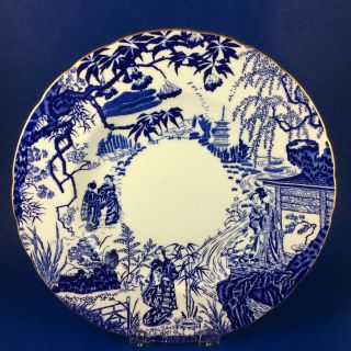 Royal Crown Derby Blue Mikado Bone China 10.  5” Dinner Plate - 3 Available