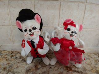 2 Annalee 6 " Valentine Boy And Girl Mouse Wirh Tags