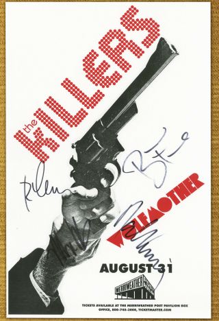 The Killers Autographed Gig Poster Dave Keuning,  Mark Stoermer,  Brandon Flowers