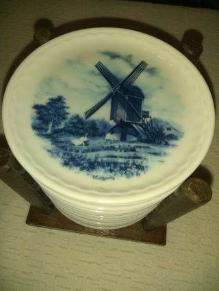 1984 Ter Steege Bv Delft Blauw Coasters Set Of 12 Hand Decorated In Holland