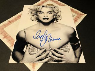 Madonna Hand Signed Authentic Autograph 10x8 Photo &