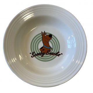 Rare Scooby - Doo Fiestaware Scooby Snacks White Soup Bowl Vintage Plate 1994 9”