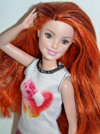 Barbie Fashionistas Petite Doll - Red Hair & Freckles Kitty Cute Doll Number 47