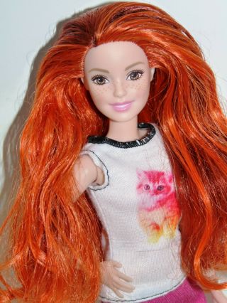 BARBIE FASHIONISTAS PETITE DOLL - RED HAIR & FRECKLES KITTY CUTE DOLL NUMBER 47 3