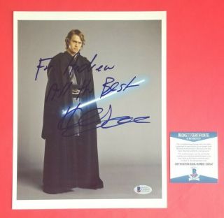Hayden Christensen Signed 8x10 Star Wars Anakin Skywalker Photo Bas Psa Jsa