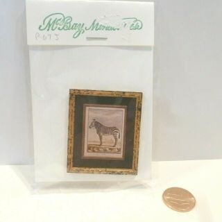 Dollhouse Miniature African Animal Framed Print By Mcbay Miniatures