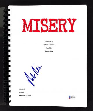 Rob Reiner Authentic Signed Misery Movie Script Autographed Bas H13132