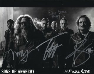 Sons Of Anarchy Soa Samcro Hand Signed 8x10 Photo Autograph Coates Flanagan