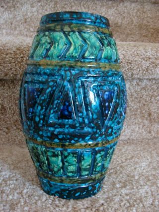 Bitossi Aldo Londi Rimini Blue Vase Italy 8 " Tall