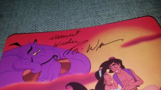 Robin Williams signed disney postcard Autographed autograph Aladdin movie 2