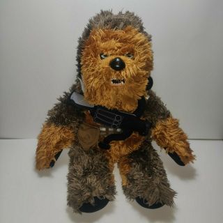 Talking Sound Chewbacca Plush Build Bear Stuffed Star Wars Bab 22 " Laser Chewy