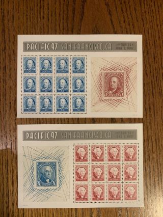 Us 3139 - 3140 Pacific 97 2 Sheets Of 12 Mnh