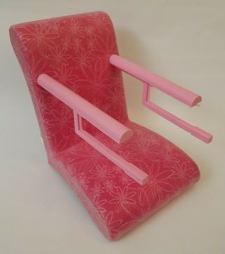 American Girl Bistro Cafe Treat Seat Pink Floral Clip On Table Booster Chair