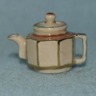 Teapot,  Artisan Made,  Pink - Dollhouse Miniature