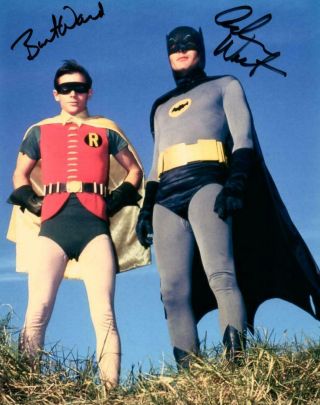 Adam West Burt Ward Batman Autographed 8x10 Photo Signed Picture With