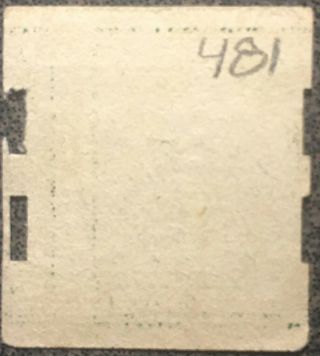 Scott 481 US 1916 Washington 1 Cent Postage Stamp with Schermack Type III Perf 2