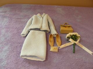 Franklin Princess Diana Doll Blue Suit/beige Handbag/shoes/earrings/flower