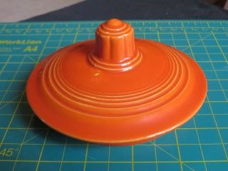 Vintage Fiestaware Fiesta Radioactive Red Orange Lid For Medium Teapot