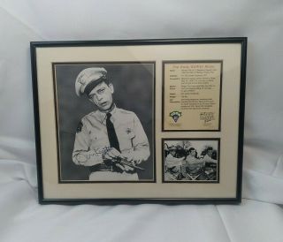 Toon Art " Barney Fife " Don Knotts Autographed Framed Photo