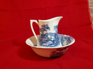 Vintage Rare Alfred Meakin Bowl& Pitcher Staffordshire Ex Cond England