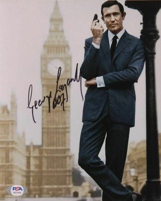 George Lazenby 007 James Bond Hand Signed 8x10 Photo Psa/dna