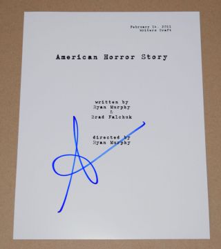 Sarah Paulson Signed Autographed American Horror Story Pilot Episode Script