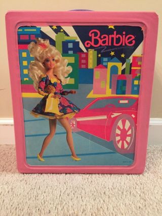 Pink Barbie Fashion Doll Trunk 1989 Carrying Case Mattel