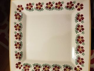 Nicholas Mosse Pottery Made In Ireland - Rare Square Serving Platter - Old Rose