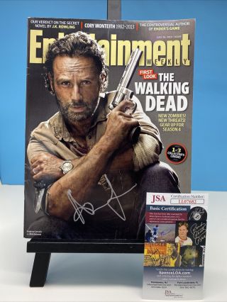 Andrew Lincoln Signed Autograph Entertainment Weekly July,  2013 Jsa Certified