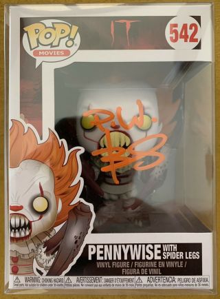 Bill Skarsgard Signed It Funko Pop Certificate Hologram Pennywise The Clown