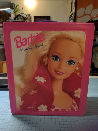 Vintage 1993 Barbie Doll Fashion Trunk Carrying Case By Tara Toy Corp.
