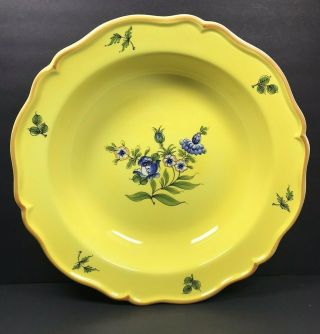 Este Ceramiche Tiffany & Co.  Serving Dish Bowl 12.  5 " Yellow Blue Floral Italy