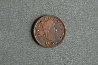 Civil War Token,  Bust Of George Washington,  " No Compromise With Traitors "