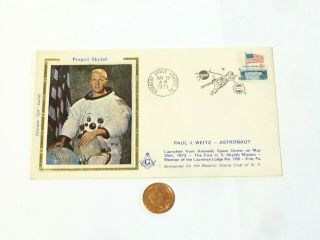 1973 US FDC Project Skylab Kennedy Space Centre Masonic Stamp Club 2