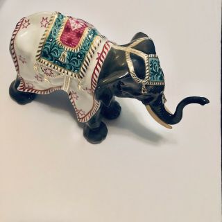 Vintage Steatyt ZB Katowice Poland Circus Elephant Porcelain Figure Hand Painted 3