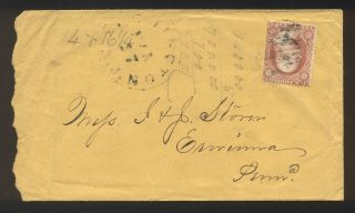 1861 Washington 3 Cent Cover With Letter,  Wilminton,  De To Pa -