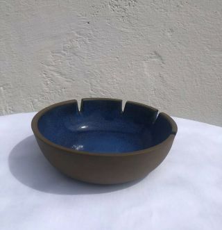 Vintage Mid - Century Modern Heath Ceramics Ashtray By Edith Heath Opal Blue