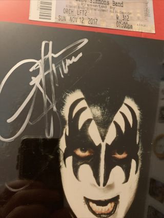 KISS Gene Simmons Signed 8x10 Photo In Person.  Guaranteed Authentic. 2