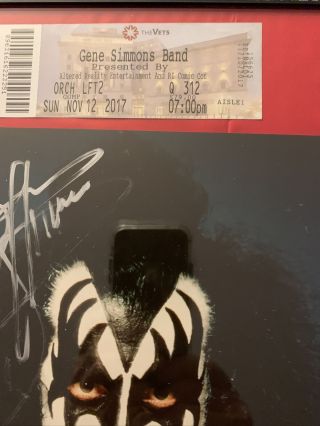 KISS Gene Simmons Signed 8x10 Photo In Person.  Guaranteed Authentic. 3