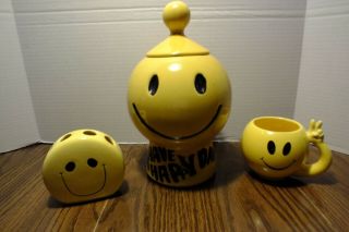 Mc Coy Smiley Face Cookie Jar