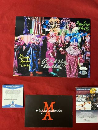 The Killer Klowns From Outer Space Cast Signed 8x10 Photo Beckett & Jsa
