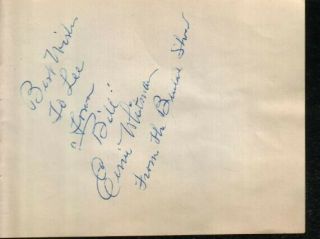 Ernie Whitman Autographed Album Page Gone With The Wind Actor D.  54
