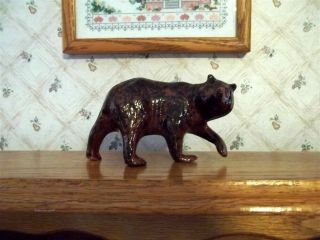 1993 Ned Foltz Redware Bear - Folk Art - Signed