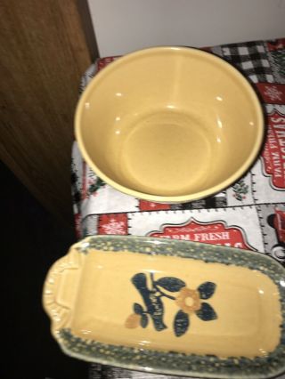Vintage Pfaltzgraff Stoneware Butter Dish Bowl