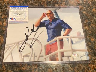 " Baywatch " Dwayne The Rock Johnson Hand Signed 8x10 Color Photo